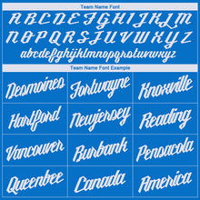 Load image into Gallery viewer, Custom Blue White V-Neck Basketball Jersey