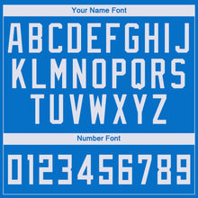 Load image into Gallery viewer, Custom Blue White V-Neck Basketball Jersey