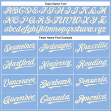 Load image into Gallery viewer, Custom Light Blue Cream Authentic Baseball Jersey