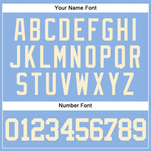 Load image into Gallery viewer, Custom Light Blue Cream Authentic Baseball Jersey