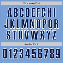 Load image into Gallery viewer, Custom Light Blue Navy-White Authentic Baseball Jersey