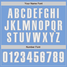 Load image into Gallery viewer, Custom Light Blue White-Gray Authentic Baseball Jersey