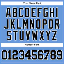 Load image into Gallery viewer, Custom Light Blue Black-White Mesh Authentic Throwback Baseball Jersey