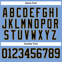 Load image into Gallery viewer, Custom Light Blue Black-Old Gold Hockey Lace Neck Jersey