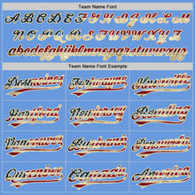 Load image into Gallery viewer, Custom Light Blue Vintage USA Flag Cream-Red Authentic Throwback Baseball Jersey