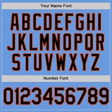 Load image into Gallery viewer, Custom Light Blue Black-Orange Authentic Throwback Baseball Jersey