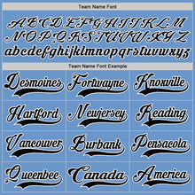 Load image into Gallery viewer, Custom Light Blue Black-White Hockey Jersey