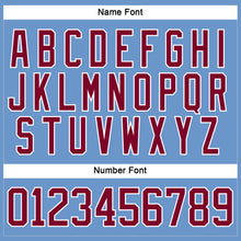 Load image into Gallery viewer, Custom Light Blue Maroon-White Hockey Jersey