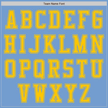 Load image into Gallery viewer, Custom Light Blue Yellow Authentic Baseball Jersey