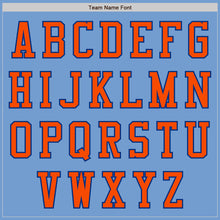 Load image into Gallery viewer, Custom Light Blue Orange-Royal Authentic Baseball Jersey
