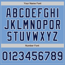 Load image into Gallery viewer, Custom Light Blue Navy-White Authentic Baseball Jersey