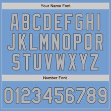 Load image into Gallery viewer, Custom Light Blue Gray-Steel Gray Authentic Baseball Jersey