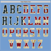 Load image into Gallery viewer, Custom Light Blue Vintage USA Flag-Cream Authentic Baseball Jersey