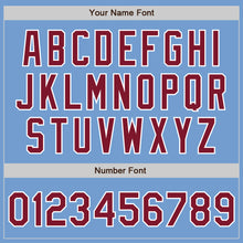 Load image into Gallery viewer, Custom Light Blue Crimson-White Authentic Baseball Jersey
