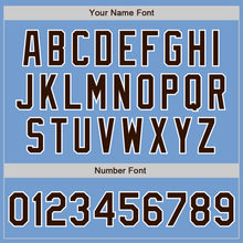 Load image into Gallery viewer, Custom Light Blue Brown-White Authentic Baseball Jersey
