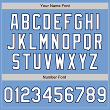 Load image into Gallery viewer, Custom Light Blue White-Navy Authentic Baseball Jersey