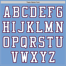 Load image into Gallery viewer, Custom Light Blue Royal-Red Authentic Baseball Jersey