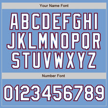 Load image into Gallery viewer, Custom Light Blue Royal-Red Authentic Baseball Jersey