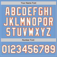 Load image into Gallery viewer, Custom Light Blue White-Orange Authentic Baseball Jersey
