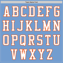 Load image into Gallery viewer, Custom Light Blue White-Orange Authentic Baseball Jersey