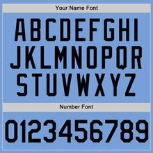 Load image into Gallery viewer, Custom Light Blue Black Authentic Throwback Basketball Jersey