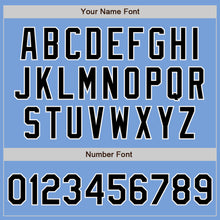 Load image into Gallery viewer, Custom Light Blue Black White-Red Authentic Baseball Jersey