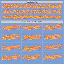 Load image into Gallery viewer, Custom Light Blue Yellow-Pink Authentic Baseball Jersey