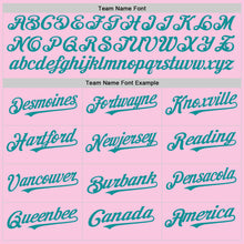 Load image into Gallery viewer, Custom Light Pink Teal Mesh Authentic Throwback Baseball Jersey