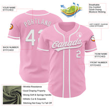 Load image into Gallery viewer, Custom Light Pink White Authentic Baseball Jersey
