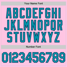 Load image into Gallery viewer, Custom Light Pink Teal-Navy Authentic Throwback Baseball Jersey