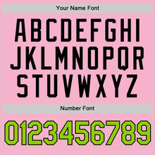 Load image into Gallery viewer, Custom Light Pink Neon Green-Black Authentic Throwback Basketball Jersey