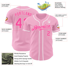 Load image into Gallery viewer, Custom Light Pink Pink-White Authentic Baseball Jersey