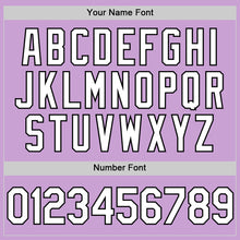 Load image into Gallery viewer, Custom Light Purple White-Black Authentic Baseball Jersey