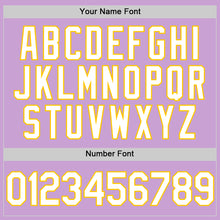 Load image into Gallery viewer, Custom Light Purple White-Yellow Authentic Baseball Jersey