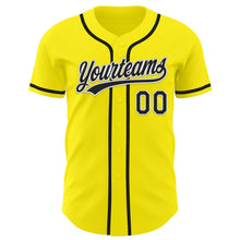 Load image into Gallery viewer, Custom Light Yellow Black-White Authentic Baseball Jersey