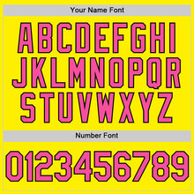 Load image into Gallery viewer, Custom Light Yellow Pink-Black Authentic Baseball Jersey
