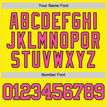 Load image into Gallery viewer, Custom Light Yellow Pink-Black Authentic Basketball Jersey