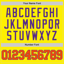 Load image into Gallery viewer, Custom Light Yellow Orange-Purple Authentic Basketball Jersey
