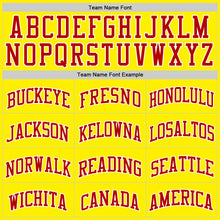 Load image into Gallery viewer, Custom Light Yellow Red-White Authentic Basketball Jersey