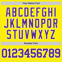 Load image into Gallery viewer, Custom Light Yellow Purple-White Authentic Basketball Jersey