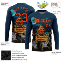 Load image into Gallery viewer, Custom 3D Pattern Halloween Pumpkins Horror Night Long Sleeve Performance T-Shirt