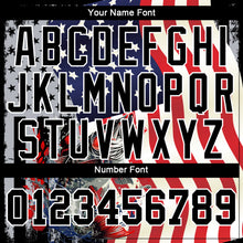 Load image into Gallery viewer, Custom Black Red-Royal 3D American Flag And Fish Fishing Long Sleeve Performance T-Shirt