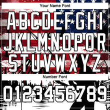 Load image into Gallery viewer, Custom Navy Black-Red 3D American Flag And Fish Fishing Long Sleeve Performance T-Shirt