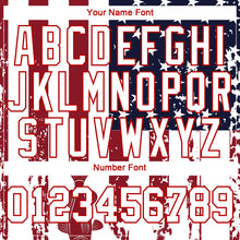 Load image into Gallery viewer, Custom White Red-Navy 3D American Flag And Fish Hook Fishing Long Sleeve Performance T-Shirt