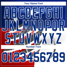 Load image into Gallery viewer, Custom Royal Red-White 3D Texas Flag And Fish Hook Fishing Long Sleeve Performance T-Shirt