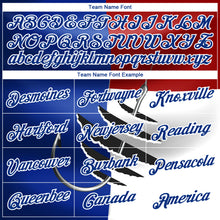 Load image into Gallery viewer, Custom Royal Red-White 3D Texas Flag And Fish Hook Fishing Long Sleeve Performance T-Shirt