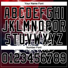 Load image into Gallery viewer, Custom Red Black-White 3D Lightning And Bass Fish Fishing Long Sleeve Performance T-Shirt