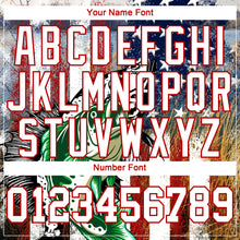 Load image into Gallery viewer, Custom White Red-Royal 3D American Flag And Bass Fish Fishing Long Sleeve Performance T-Shirt