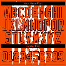 Load image into Gallery viewer, Custom Orange Black-White 3D Animal Deer Hunting American Flag Long Sleeve Performance T-Shirt