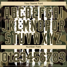 Load image into Gallery viewer, Custom Camo Olive-White 3D Animal Deer Hunting American Flag Long Sleeve Performance T-Shirt